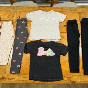 Girls T-Shirts with Leggings Set